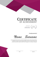 modern certificate template ,diploma layout