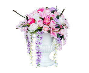 flower bouquet and white vase