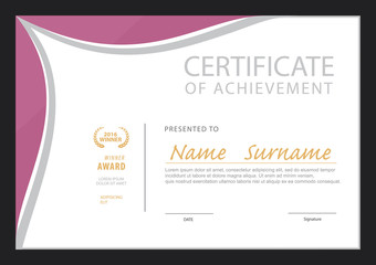 certificate template,diploma layout,A4 size ,vector
