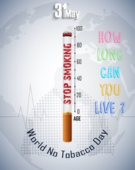 World No Tobacco Day Stop smoking idea concept