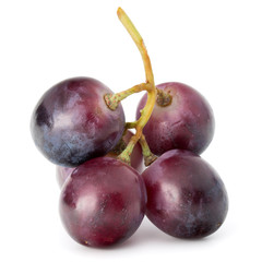Red grape berry bunch isolated on white background cutout
