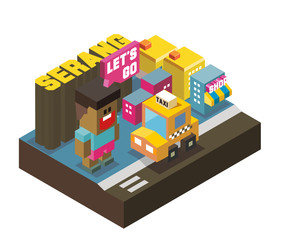 Obraz premium Serang is one of beautiful city to visit