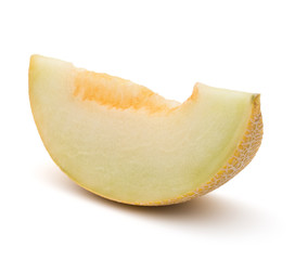 melon slice isolated on white background cutout