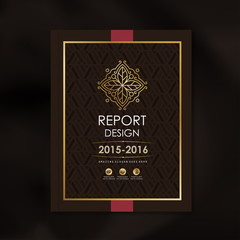 Modern Vector design template with luxury golden shape pattern background design for corporate business annual report book cover brochure poster,vector illustration