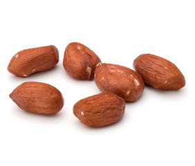 peanut or groundnut isolated on white background close up