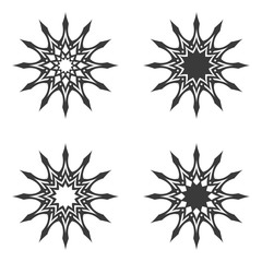 Set of abstract stars for design (decoration)