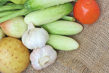 Healthy food background of vegetables