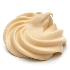 Mayonnaise swirl  isolated on white background cutout