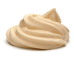Mayonnaise swirl  isolated on white background cutout