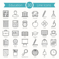 Education Line Icons