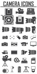 camera and Video icons set ,Illustration eps 10, Big pack