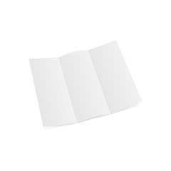 Trifold opened Paper Sheet Template