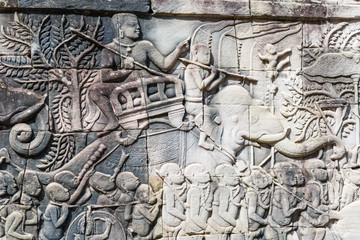 Intricate ancient architectural details