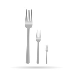 A set of forks, vector