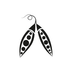 Vector illustration of pea, peas, vetch, pea-coal isolated on white background