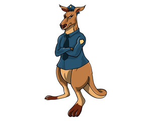 Kangaroo Character - Police