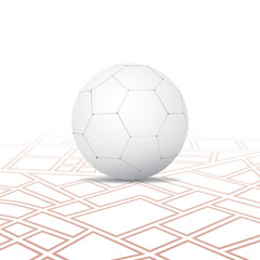 Light Football / Soccer Ball On The Map