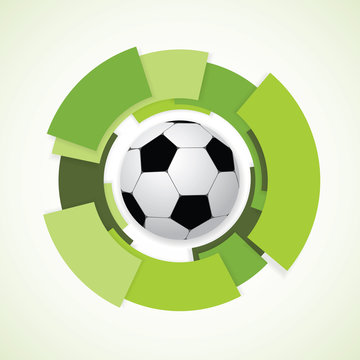 Football Sign. Soccer Ball. Vector Illustration