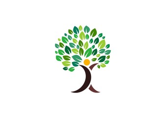people, tree, logo, wellness , tree nature health symbol icons vector design