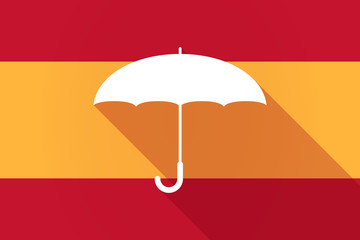 Spain  long shadow flag with an umbrella