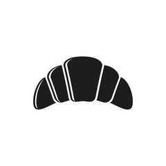 Simple black Croissant Icon Vector