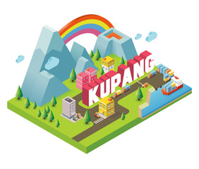 Fototapeta premium Kupang is one of beautiful city to visit