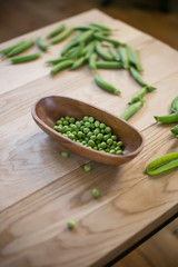 still life with peas