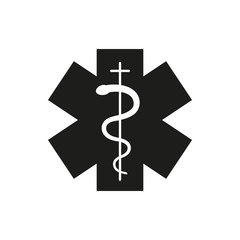 Vector outline illustration of human brain on white background