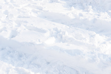 Fototapeta na wymiar Lonely footpath in snowy park