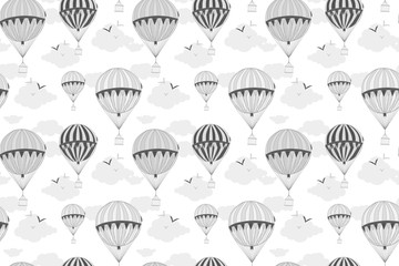 Background with hot air balloons