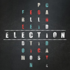 Politics concept: Election in Crossword Puzzle