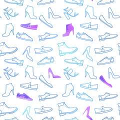 Vector shoes pattern. 