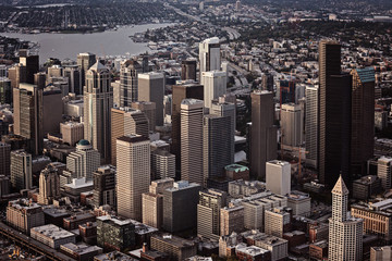 Fototapeta na wymiar Downtown Aerial View – Seattle
