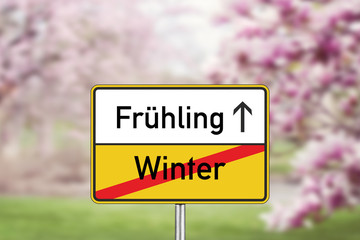 Frühling Schild