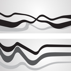 Abstract art vector. Abstract background with curvy, curved line