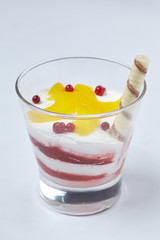 dessert with fruits