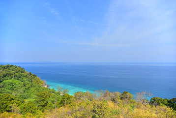 Fototapeta na wymiar Viewpoint Chado cliff on Adang island