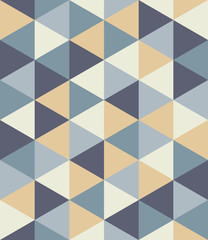 Panele Szklane  Wektor nowoczesne bezszwowe geometria wzór trójkąta, kolor streszczenie tło geometryczne, poduszkę druk wielobarwny, retro tekstura, projektowanie mody hipster