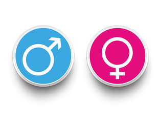 Male Female Paper Buttons