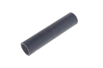 black rubber tube isolated on white 