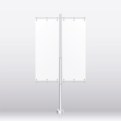 Blank Banner Flag Can Be Used For Your Advertising. illustration