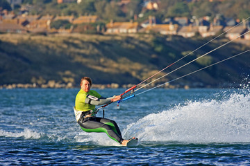 kitesurfer in Portland harbour
