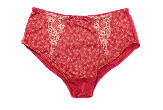 Red and gold satin panties women.