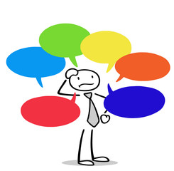 Kommunikation Konzept mit vielen Sprechblasen