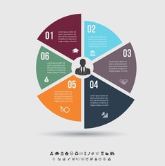 Vector Template for cycle diagram, graph, presentation and round chart