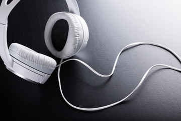 White headphones 
