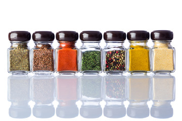 Spices on White Background