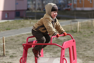 Obraz premium children play on the playground.