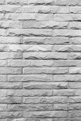 Background of old vintage brick wall, Black and white