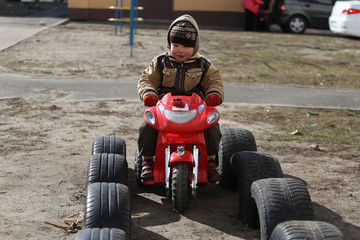 children play on the playground.